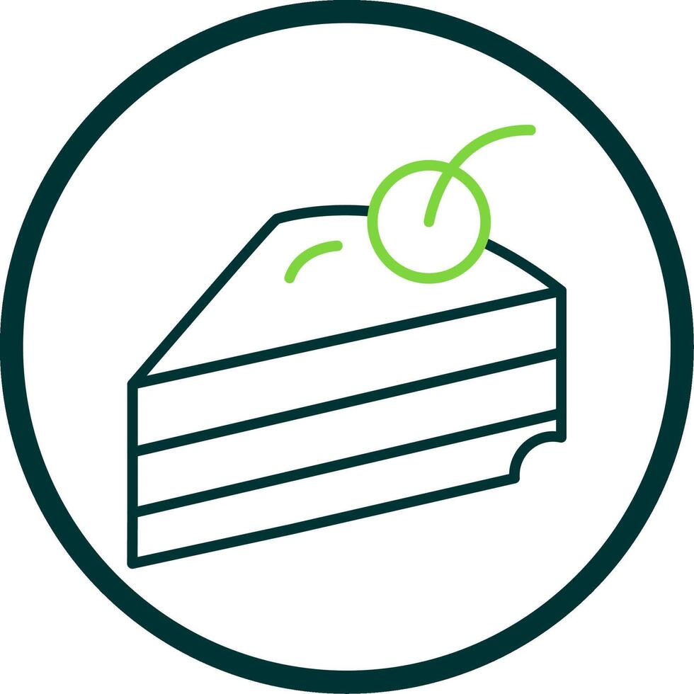 Pastry Line Circle Icon Design vector