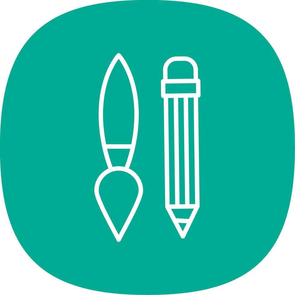 Writing Tool Line Curve Icon Design vector