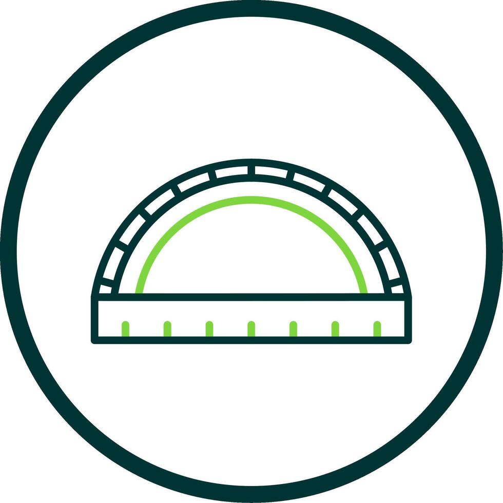 Ruler Line Circle Icon Design vector