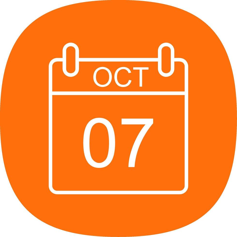 October Line Curve Icon Design vector