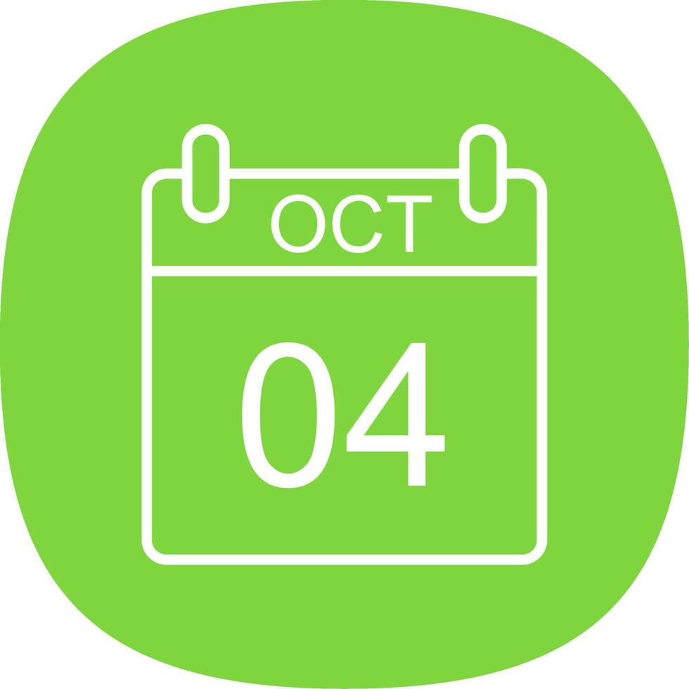 October Line Curve Icon Design vector