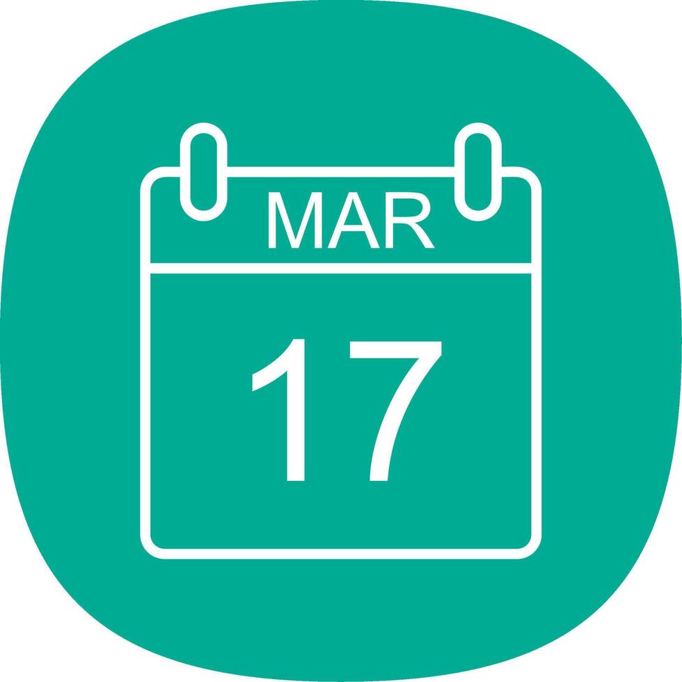 March Line Curve Icon Design vector