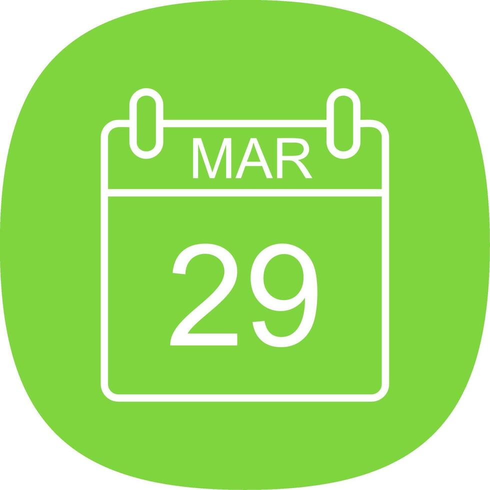 March Line Curve Icon Design vector