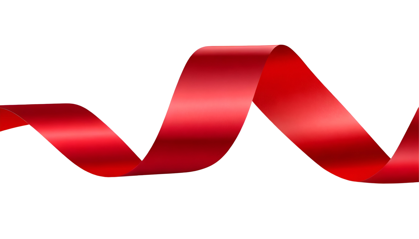 Realistic red ribbon png