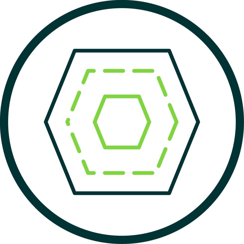 Nut Line Circle Icon Design vector