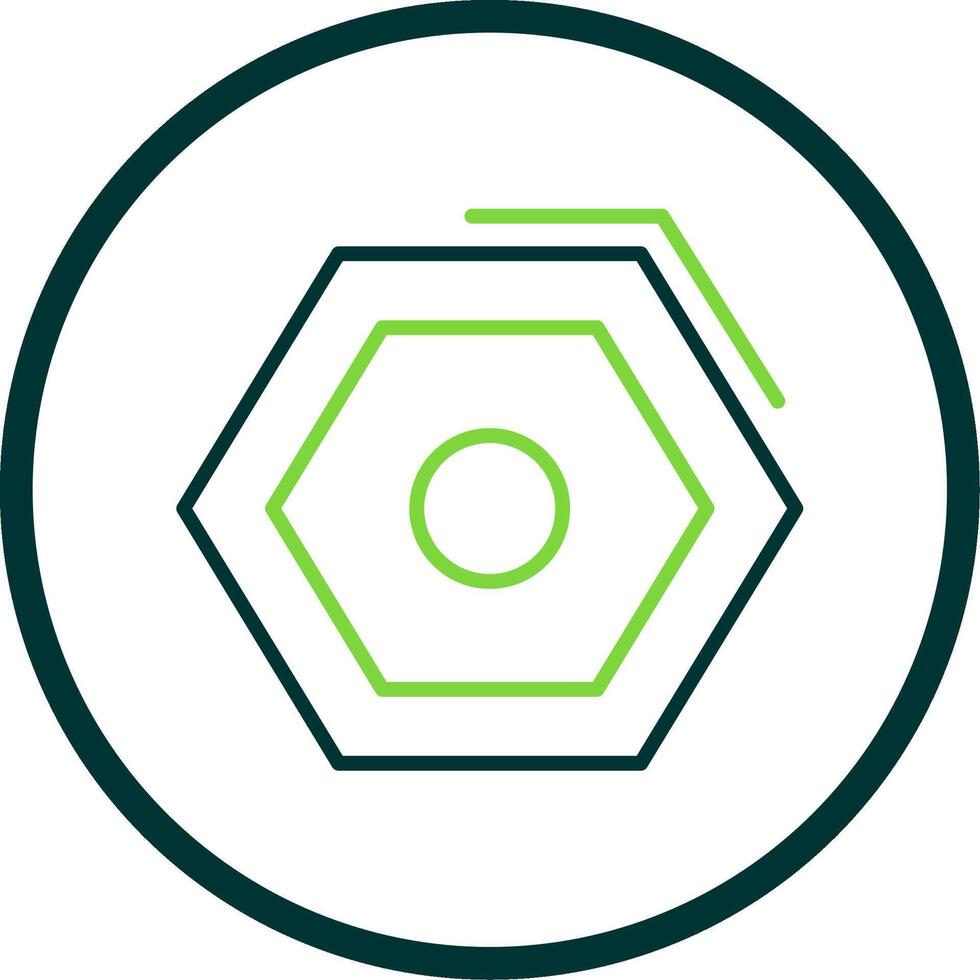 Nut Line Circle Icon Design vector