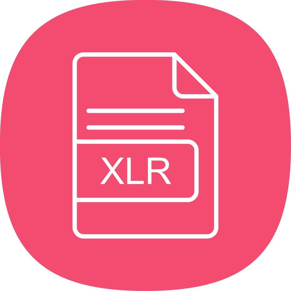 XLR File Format Line Curve Icon Design vector