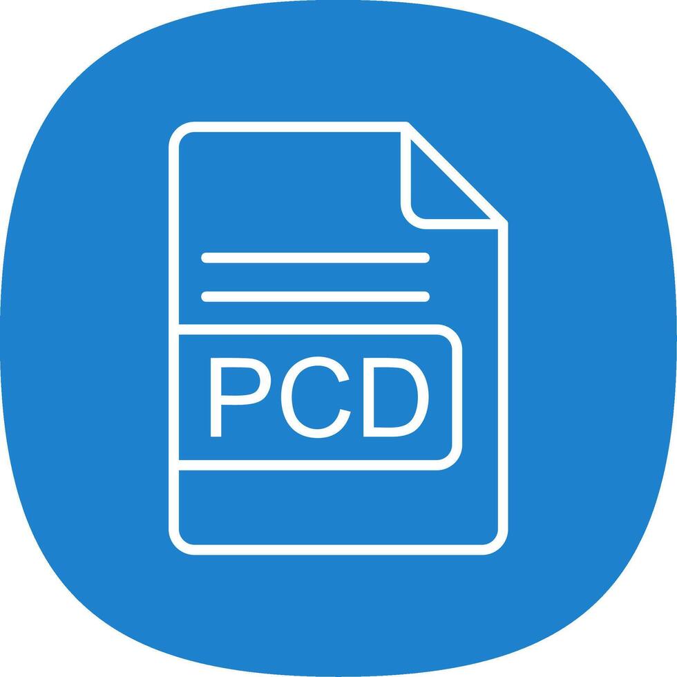 PCD File Format Line Curve Icon Design vector