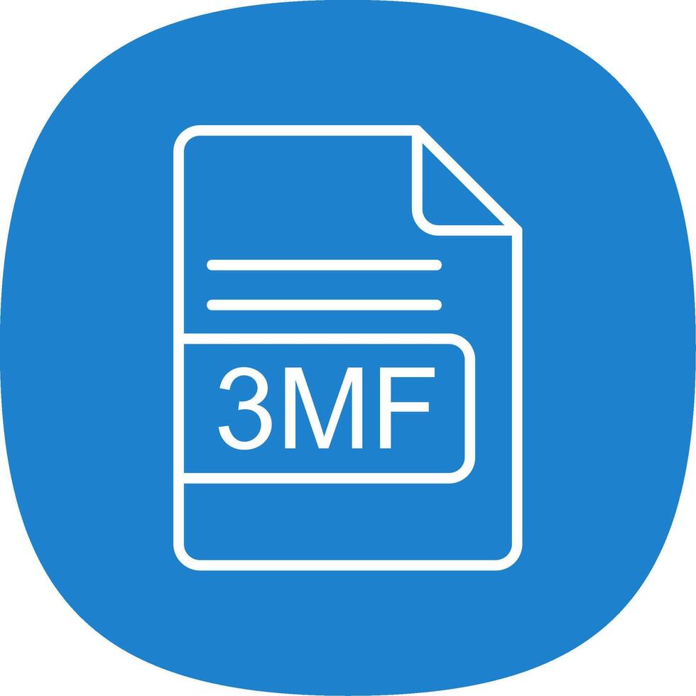 3MF File Format Line Curve Icon Design vector