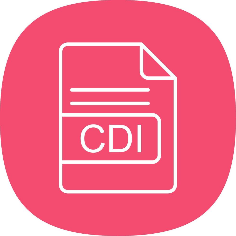 CDI File Format Line Curve Icon Design vector