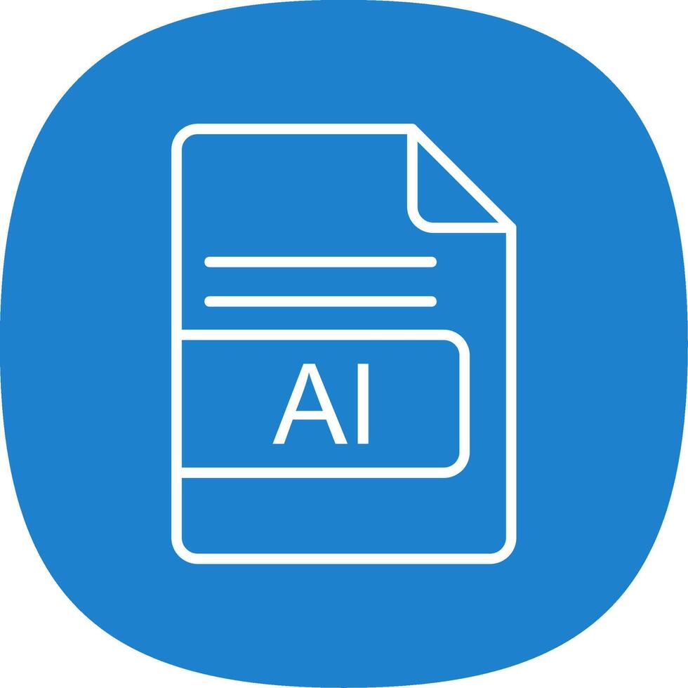 AI File Format Line Curve Icon Design vector