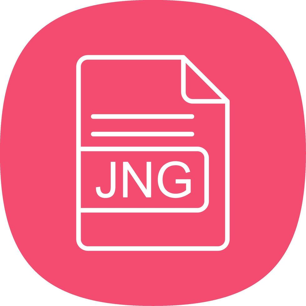 JNG File Format Line Curve Icon Design vector