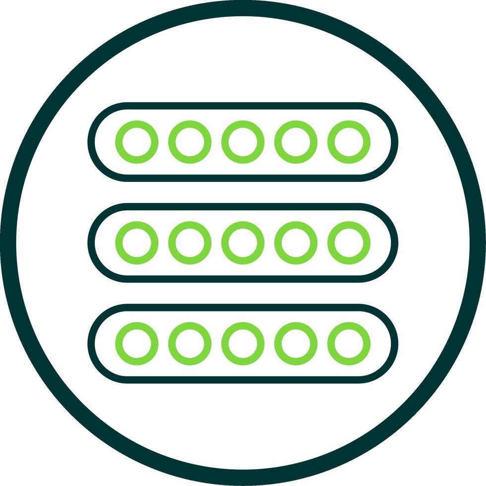 Led Light Line Circle Icon Design vector