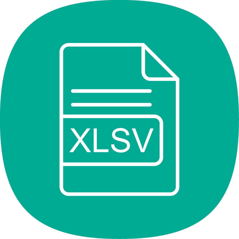 XLSV File Format Line Curve Icon Design vector
