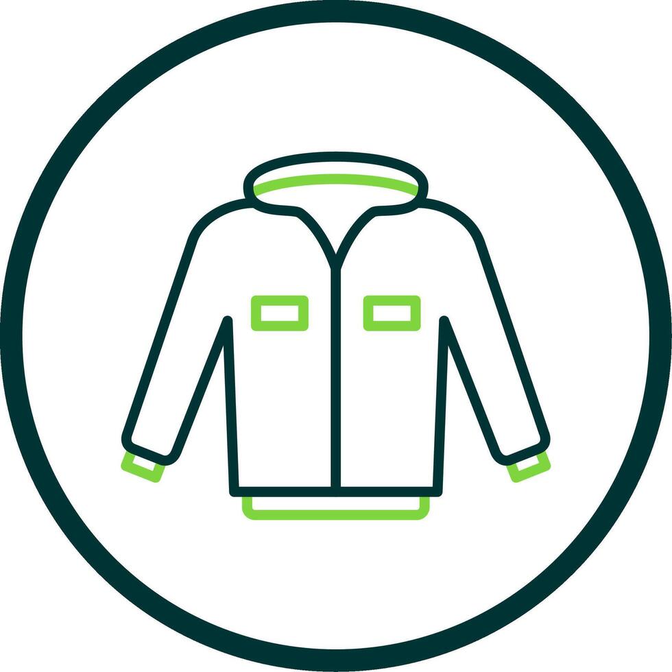 Jacket Line Circle Icon Design vector