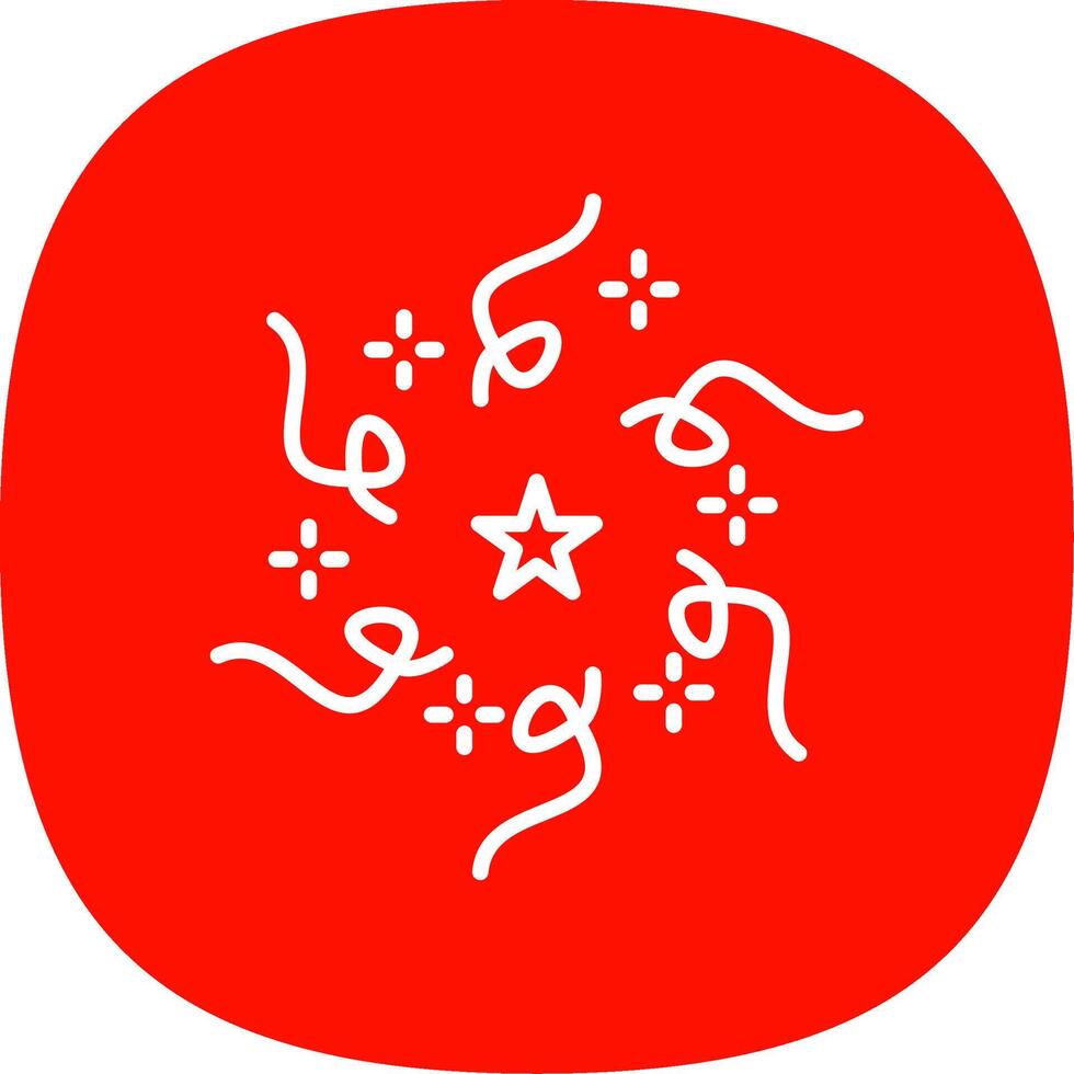Firework Line Curve Icon Design vector