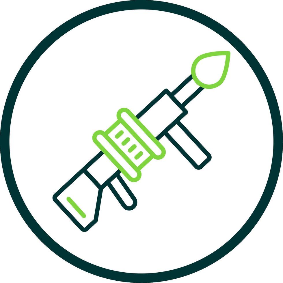 Grenade Launcher Line Circle Icon Design vector