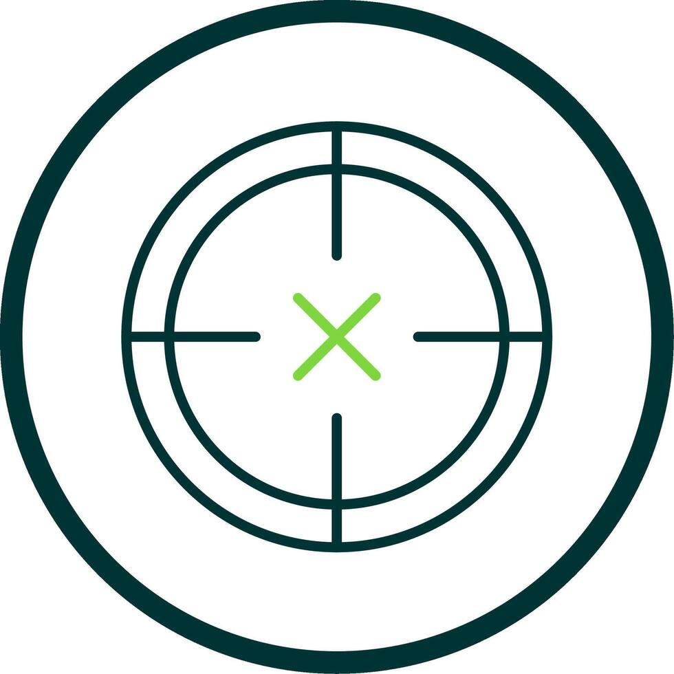 Scope Line Circle Icon Design vector