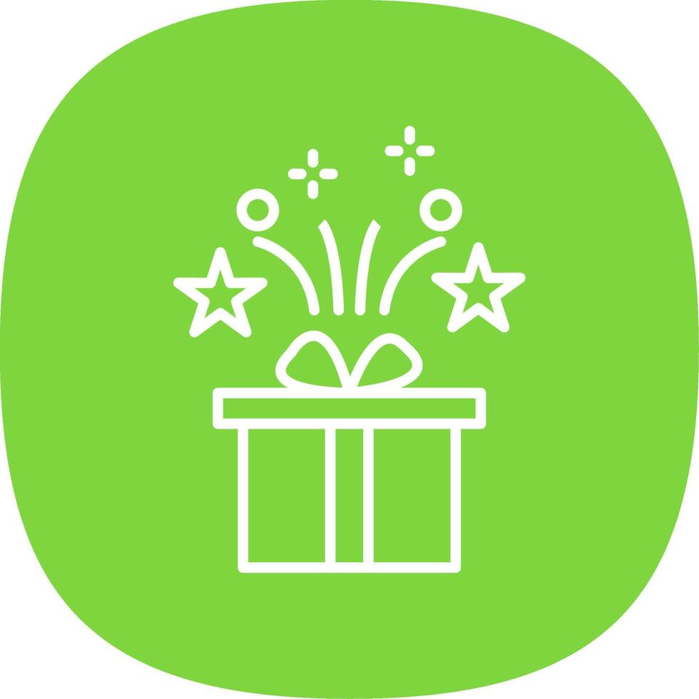 Gifts Line Curve Icon Design vector