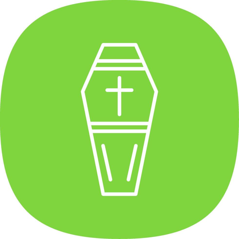 Coffin Line Curve Icon Design vector