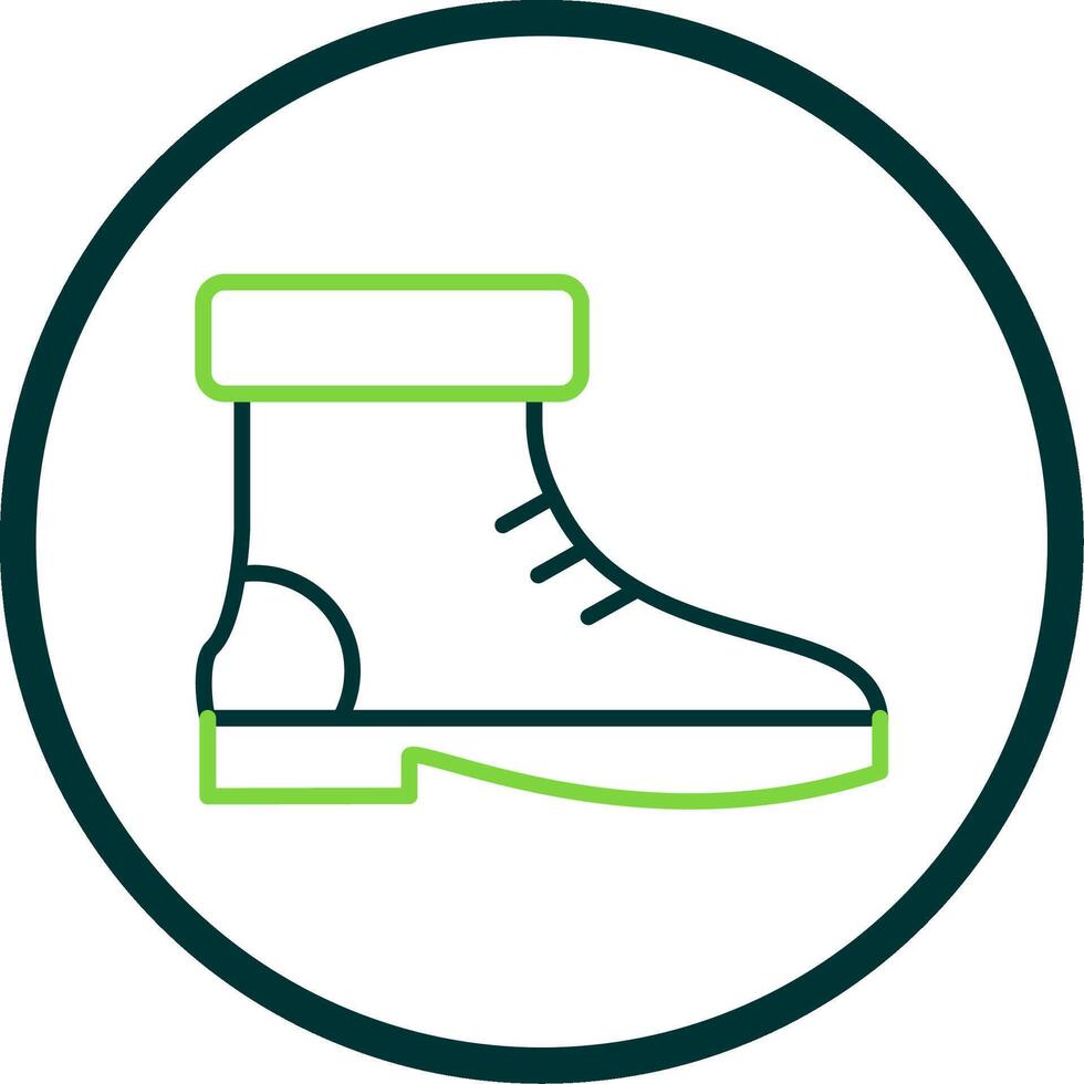 Boot Line Circle Icon Design vector