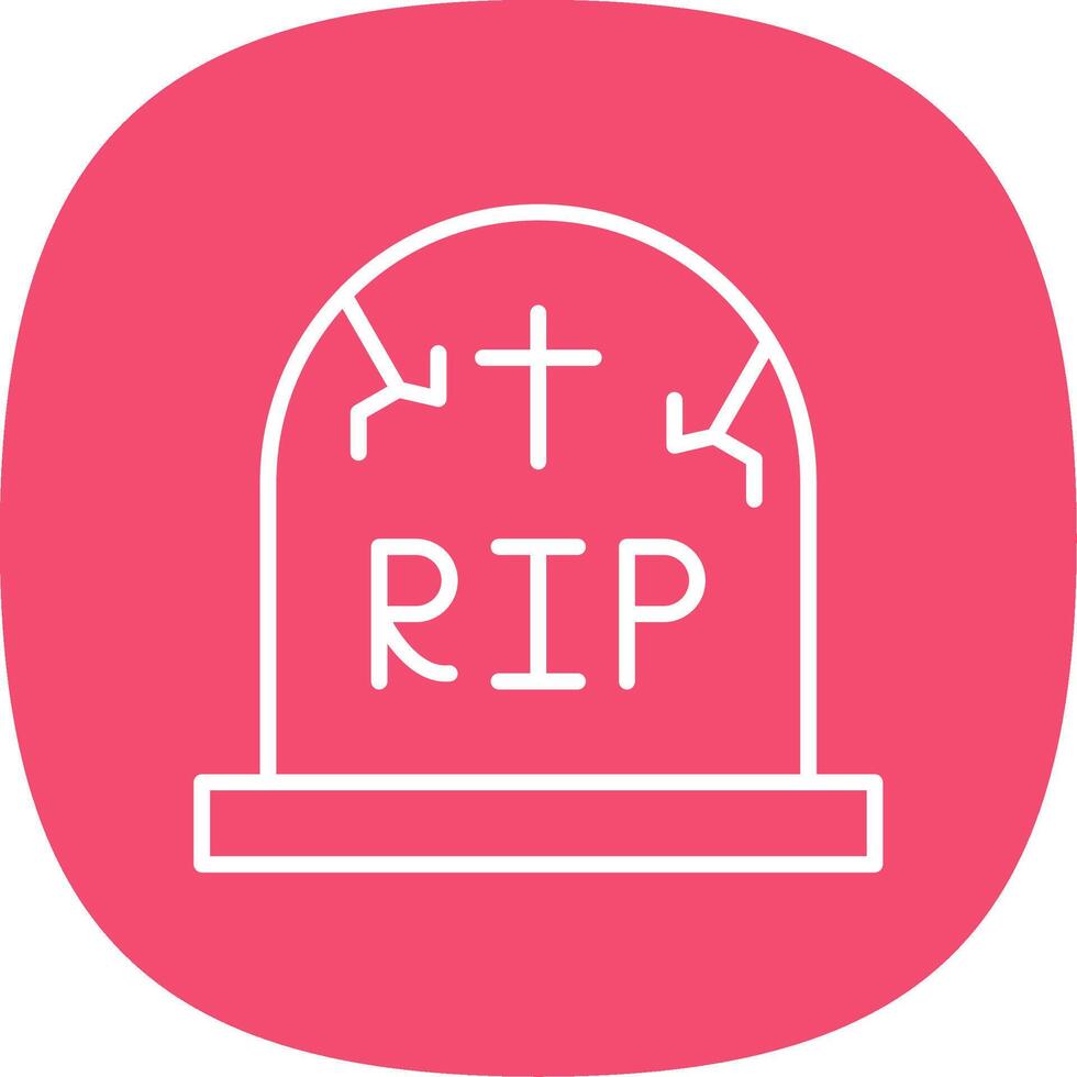 Cemetery Line Curve Icon Design vector