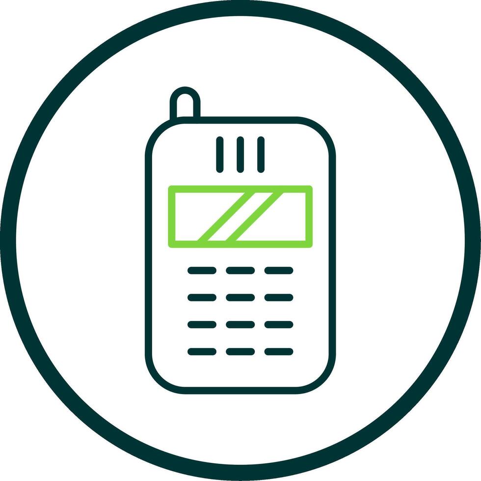 Telephone Line Circle Icon Design vector