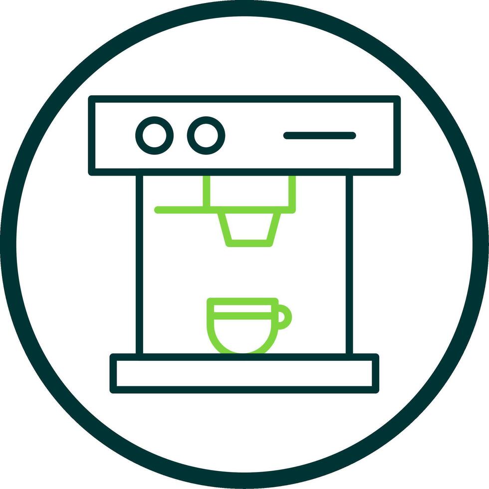 Coffee Machine Line Circle Icon Design vector