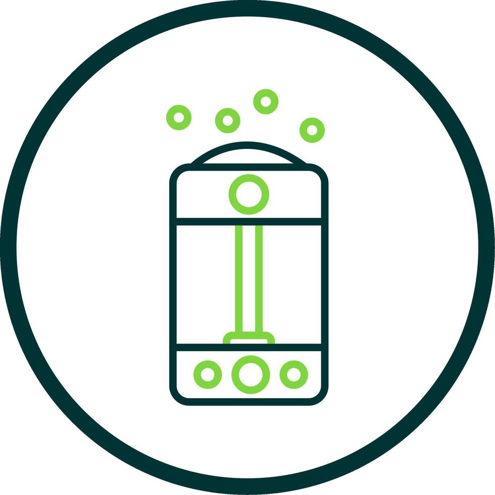Humidifier Line Circle Icon Design vector