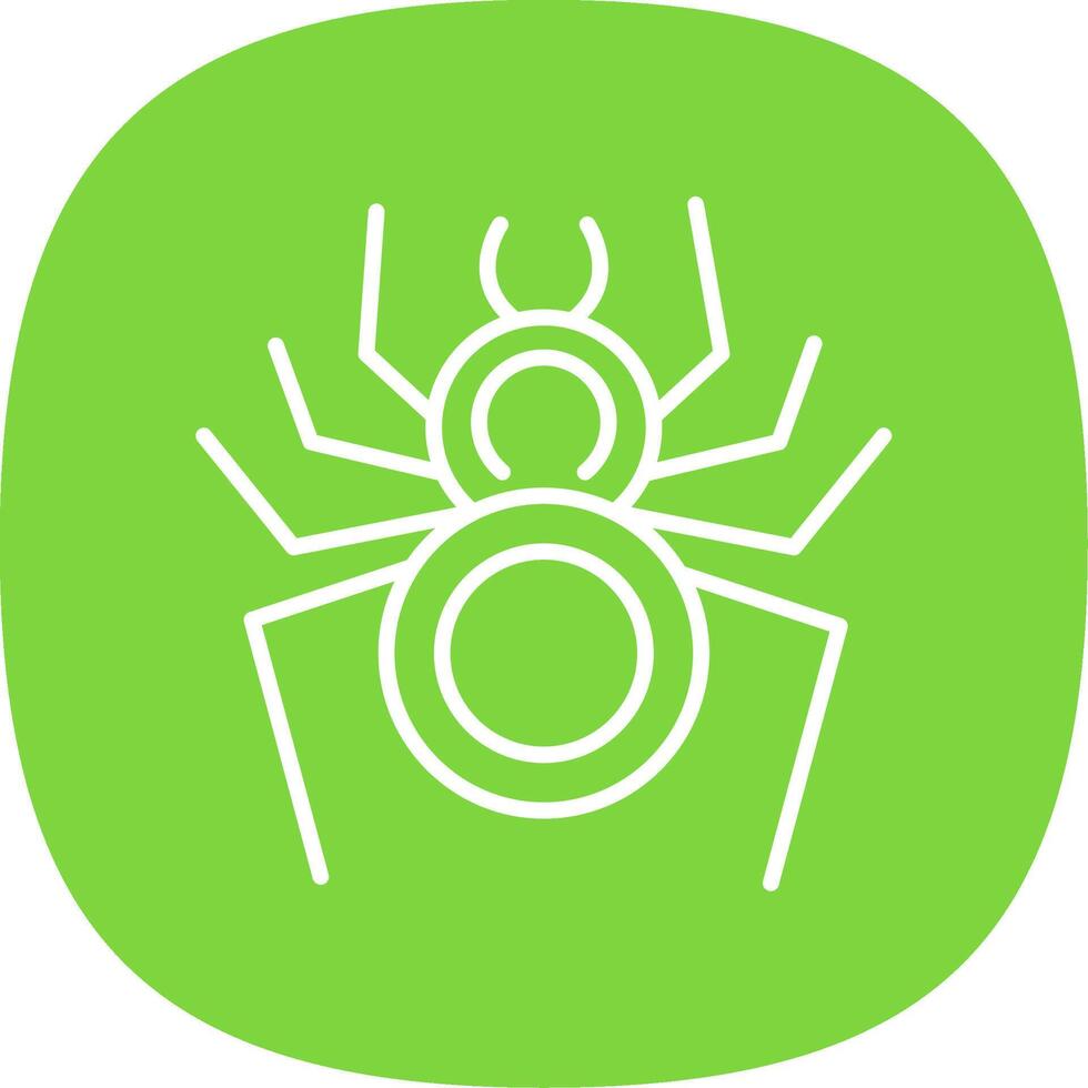 Spider Line Curve Icon Design vector