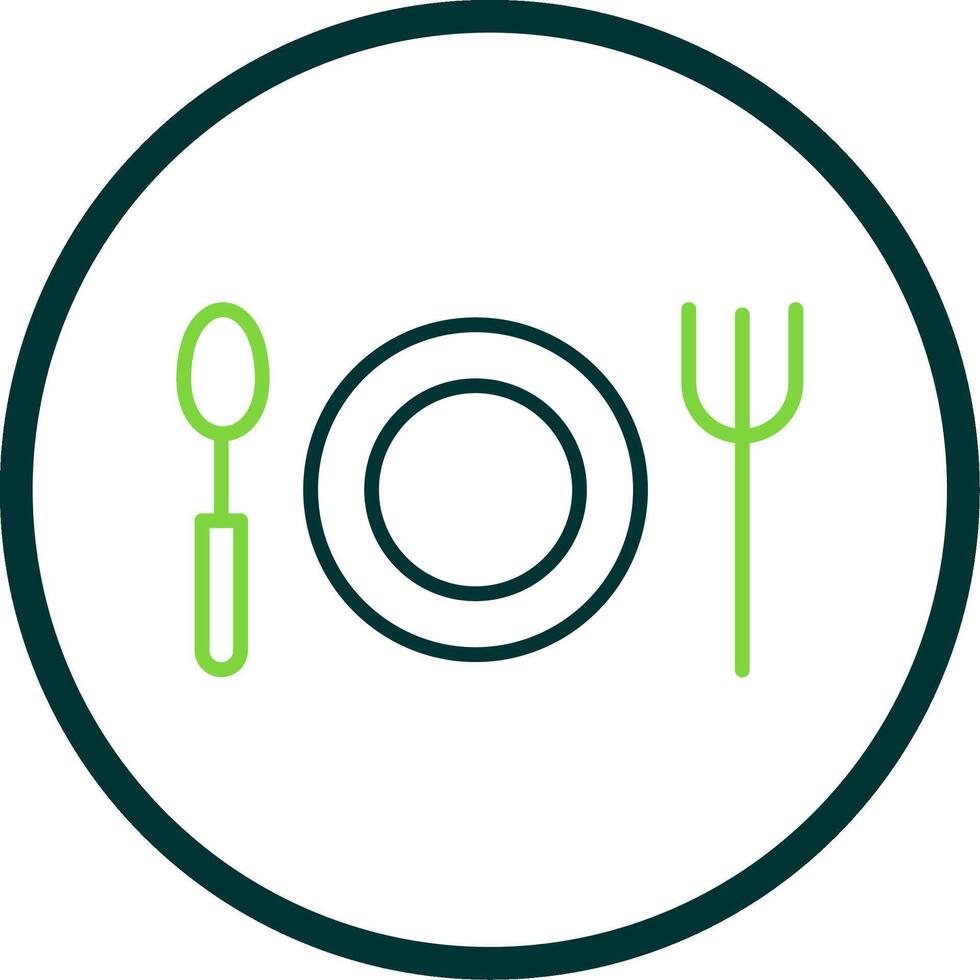 Plates Line Circle Icon Design vector