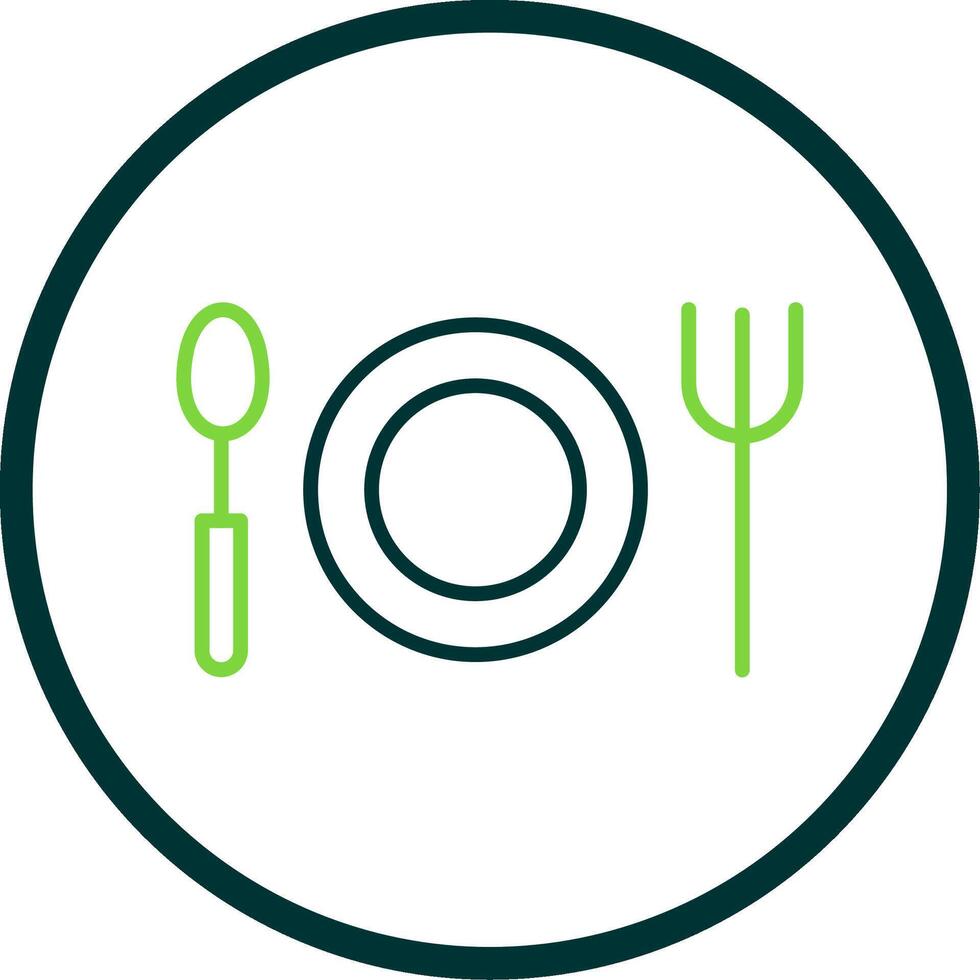 Plates Line Circle Icon Design vector