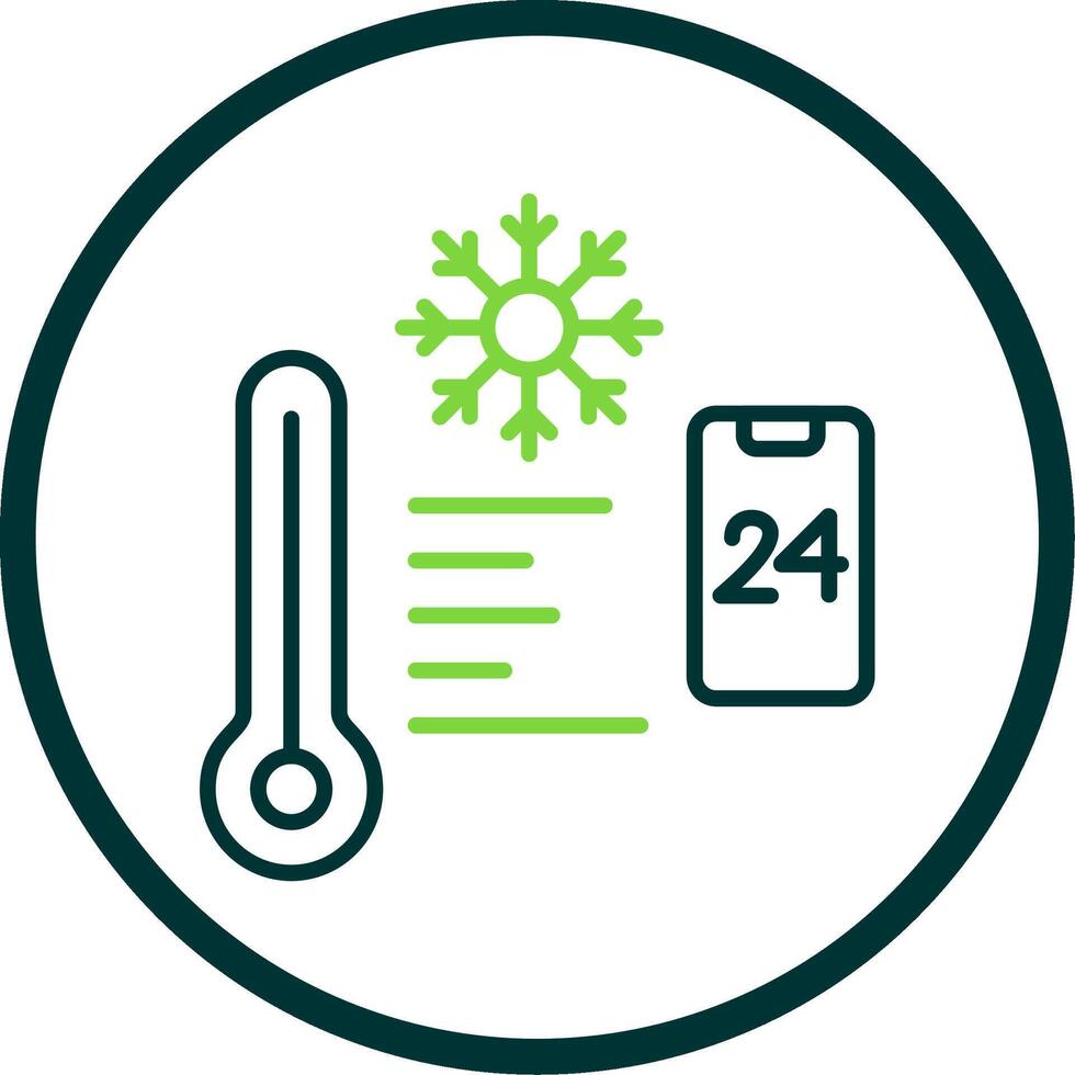 Temperature Control Line Circle Icon Design vector
