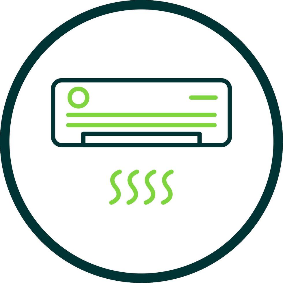 Air Conditioner Line Circle Icon Design vector