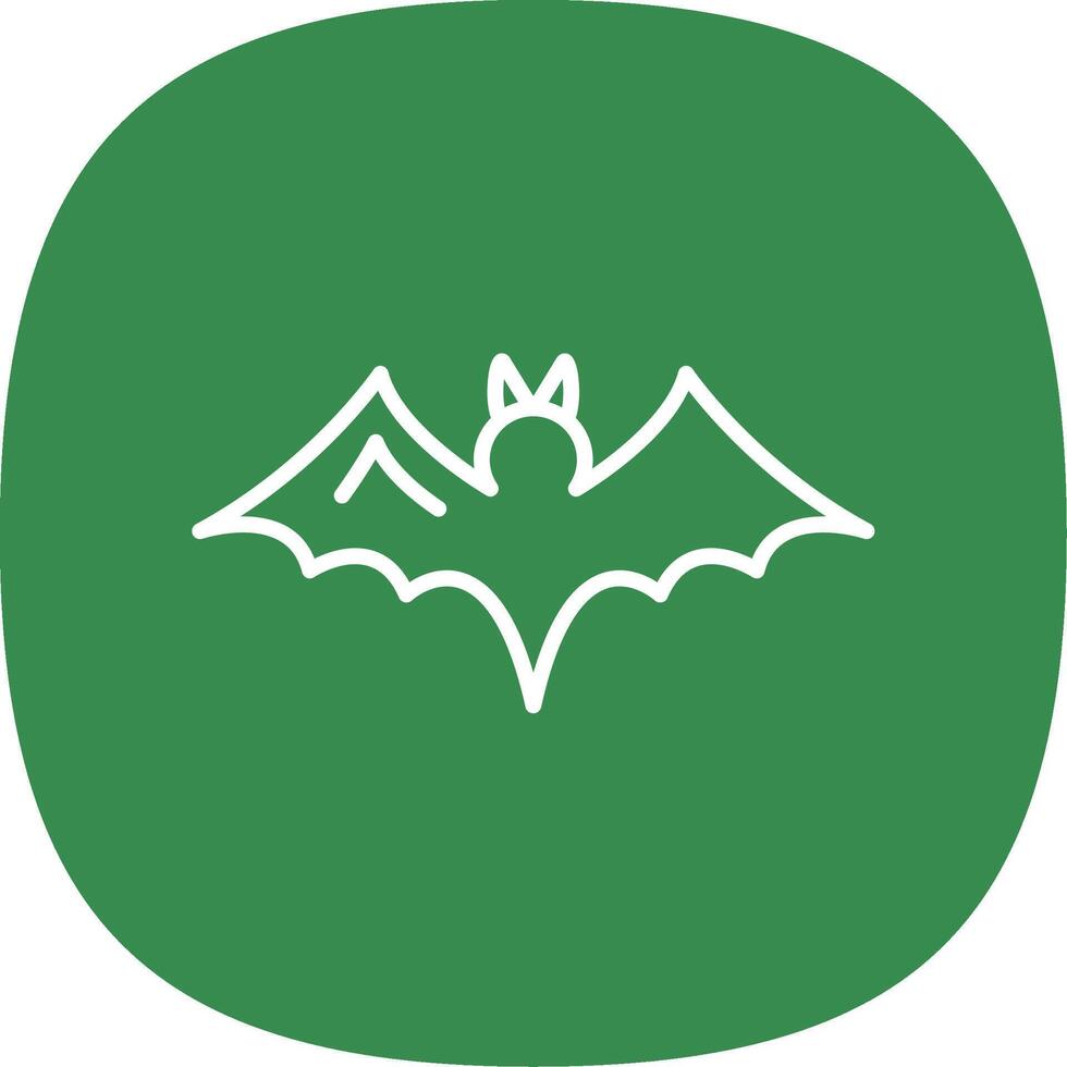 Bat Line Curve Icon Design vector