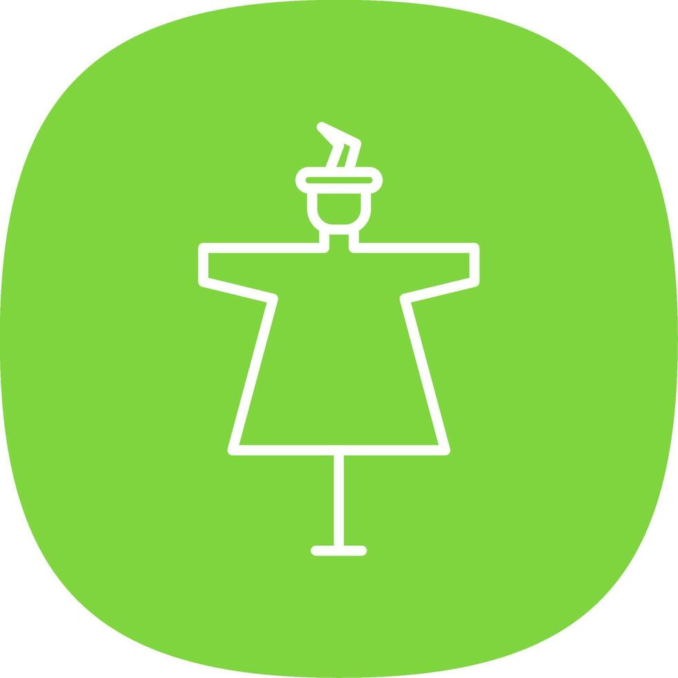 Scarecrow Line Curve Icon Design vector