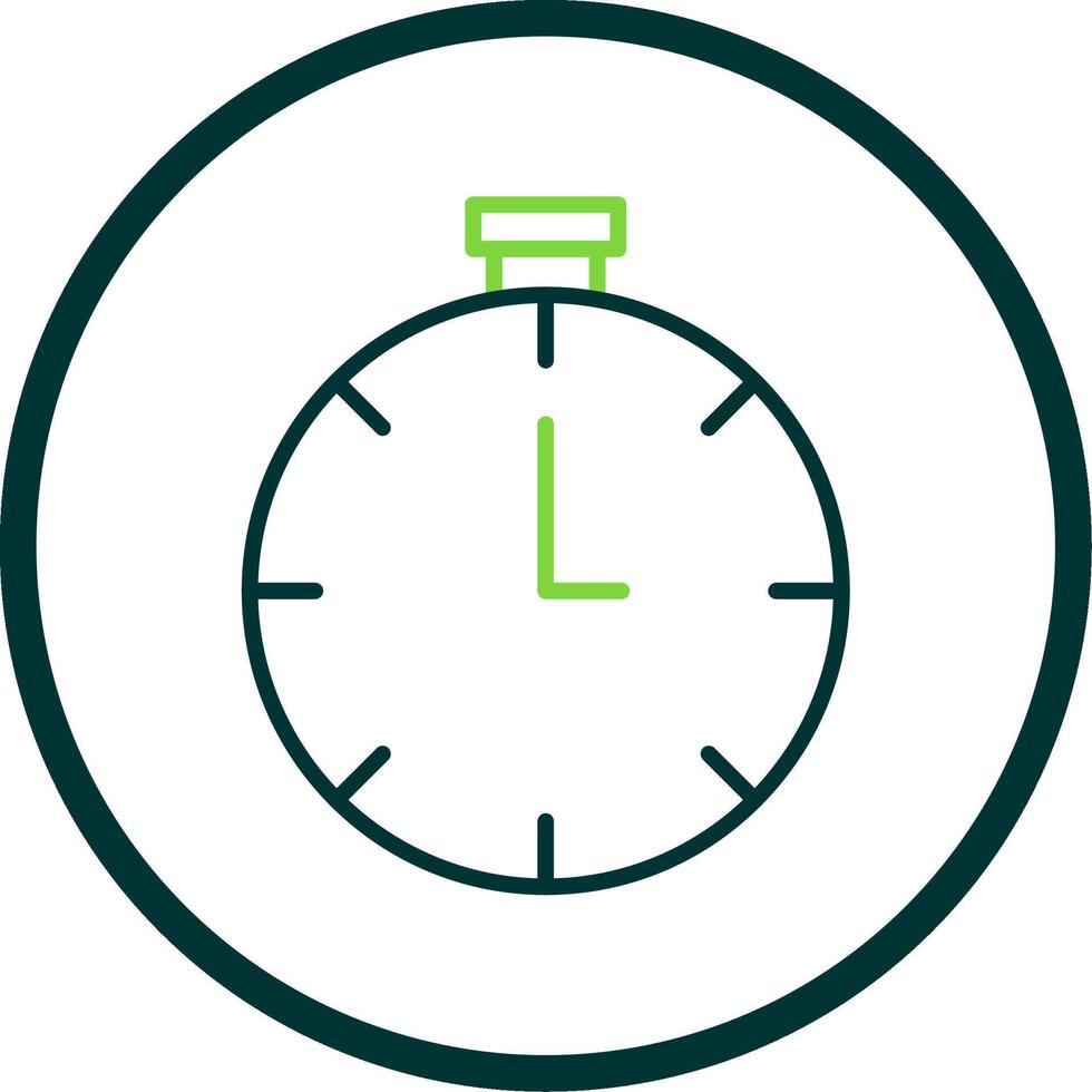 Timer Line Circle Icon Design vector