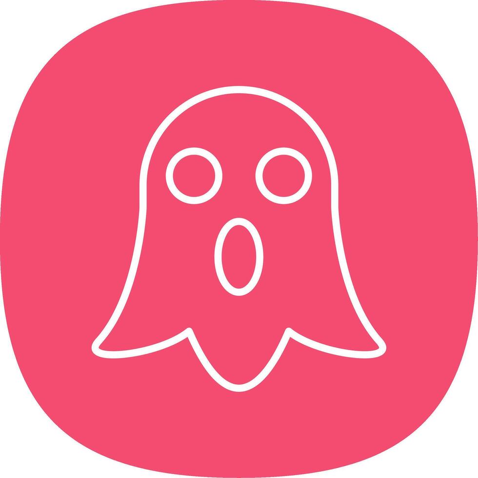 Ghost Line Curve Icon Design vector