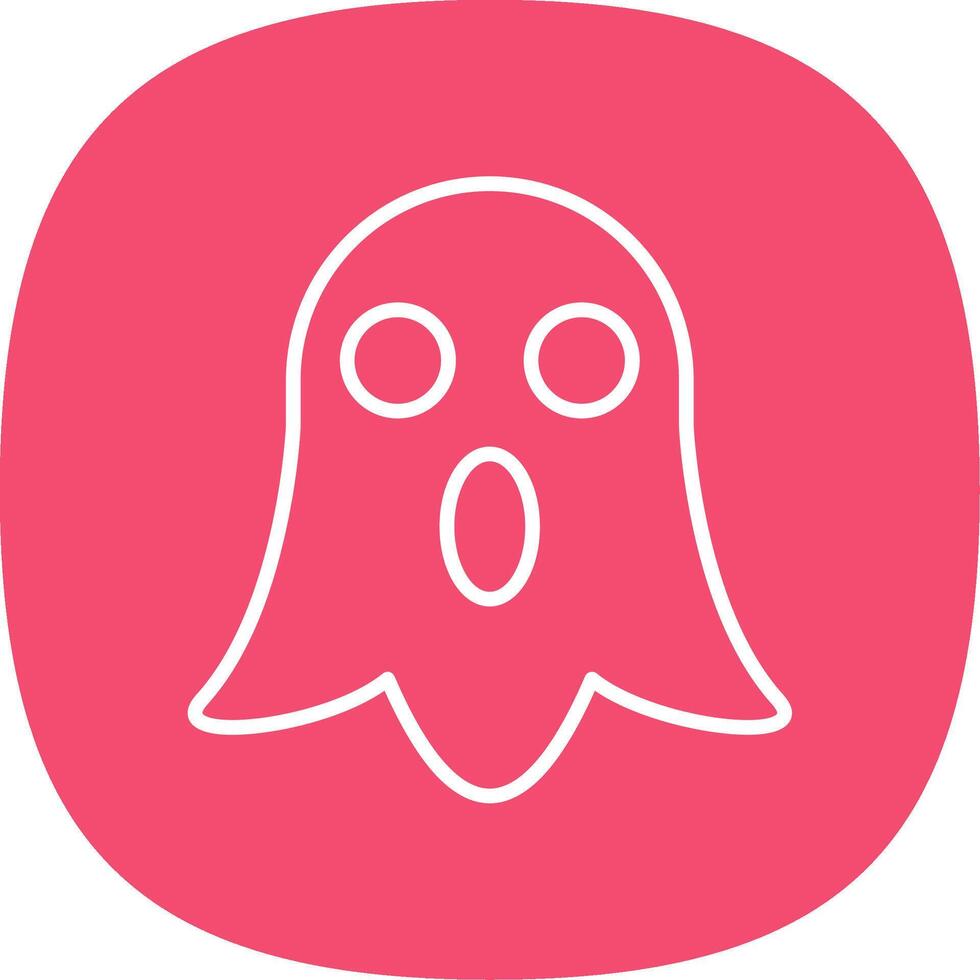 fantasma línea curva icono diseño vector