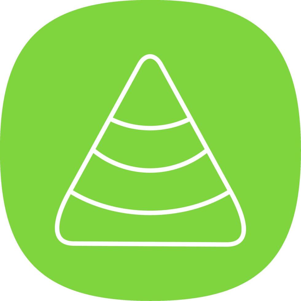 Candy Corn Line Curve Icon Design vector
