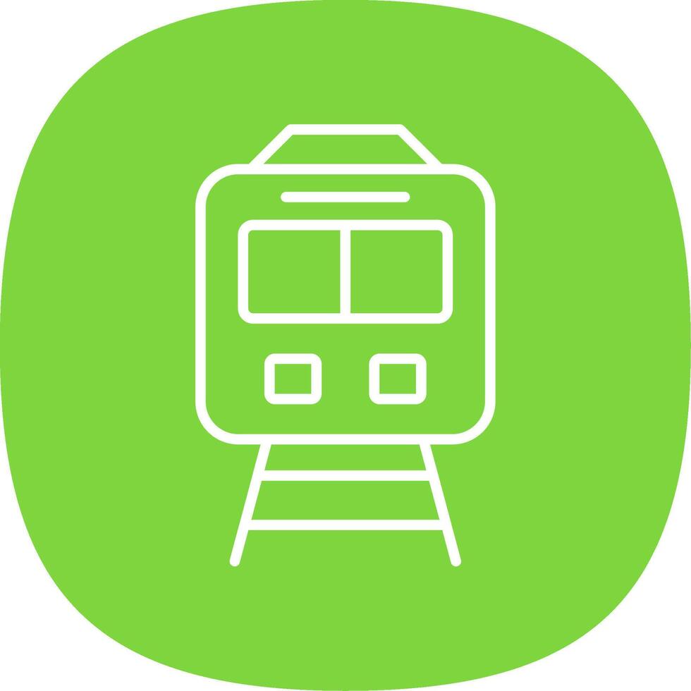 Train Line Curve Icon Design vector