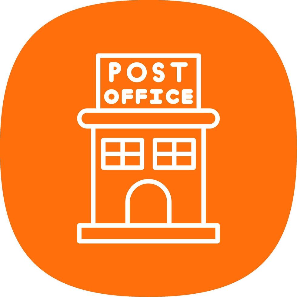 Post Office Line Curve Icon Design vector