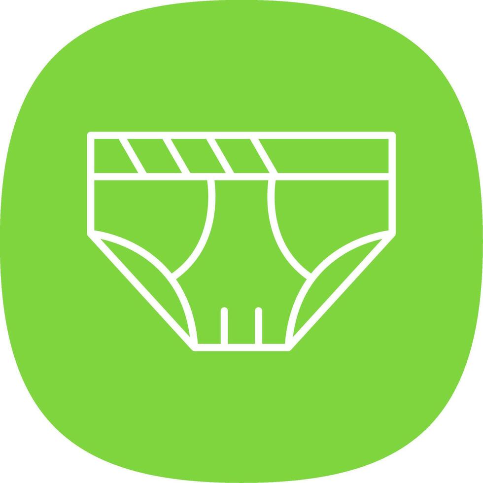 Underwear Line Curve Icon Design vector
