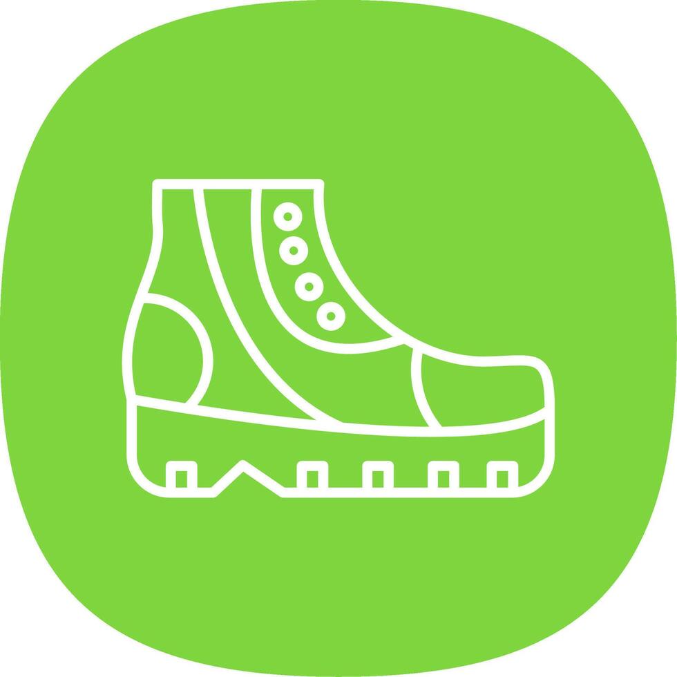 Shoes Line Curve Icon Design vector