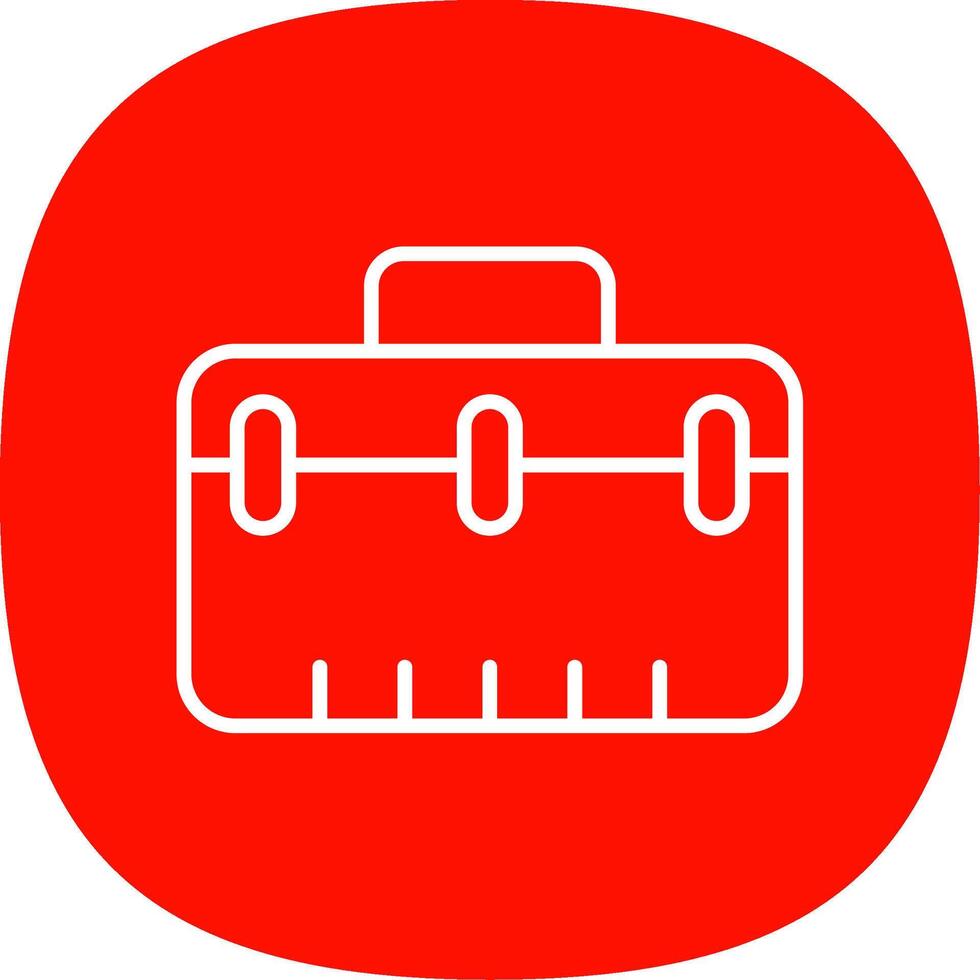 Suitcase Line Curve Icon Design vector
