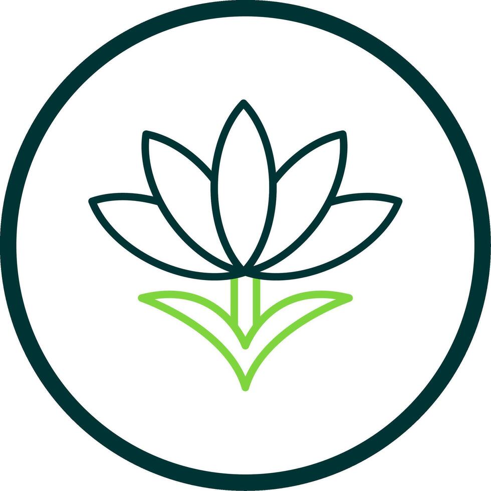 Saffron Line Circle Icon Design vector