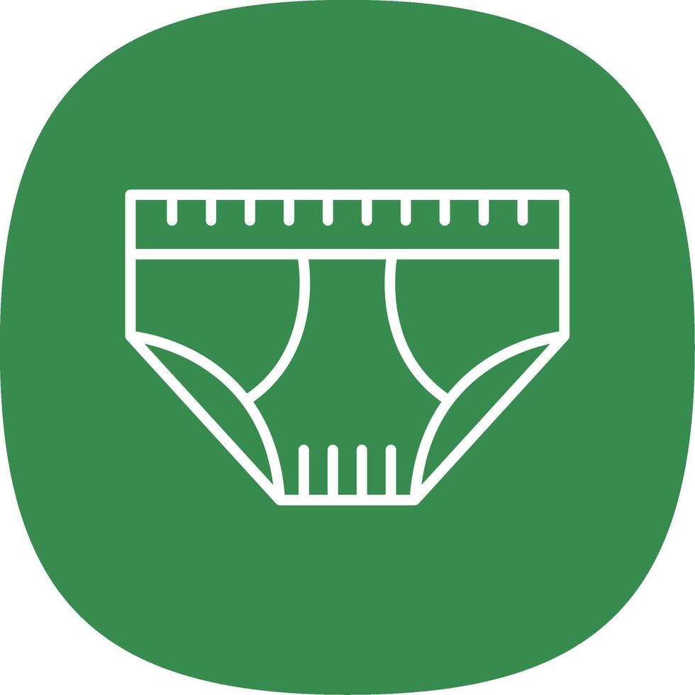 Underwear Line Curve Icon Design vector