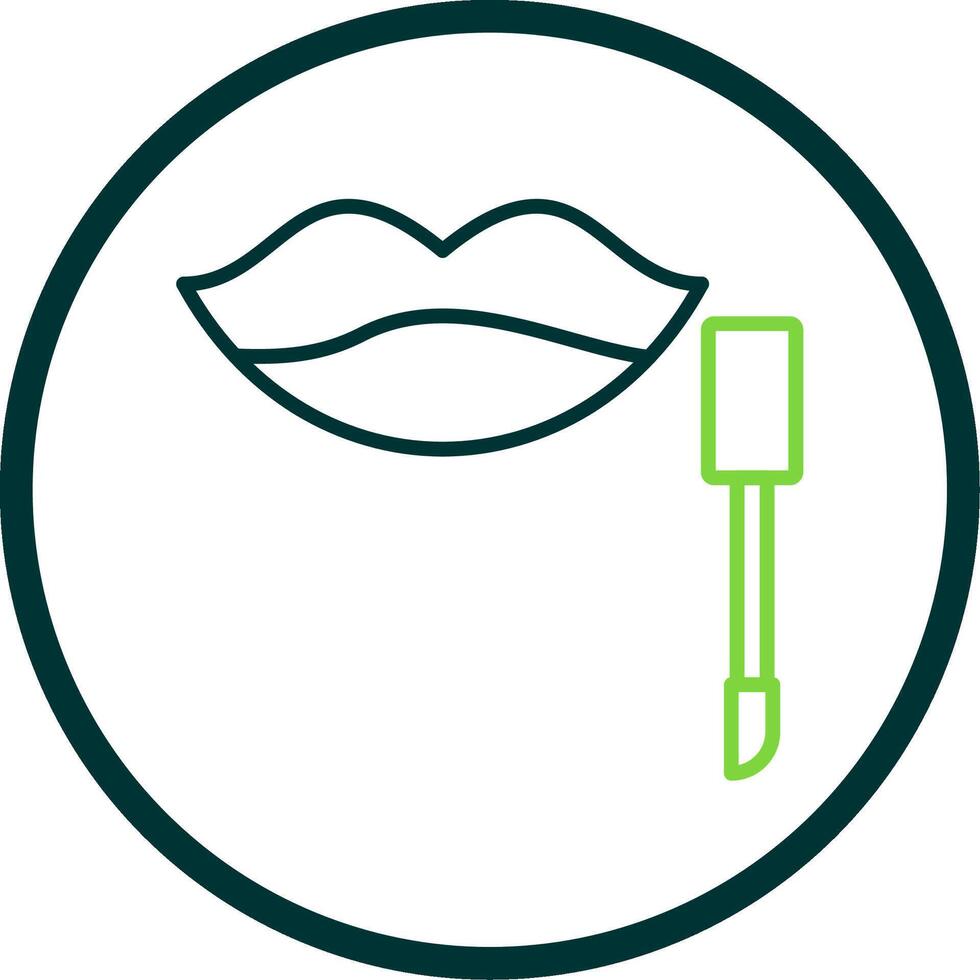 Mouth Line Circle Icon Design vector