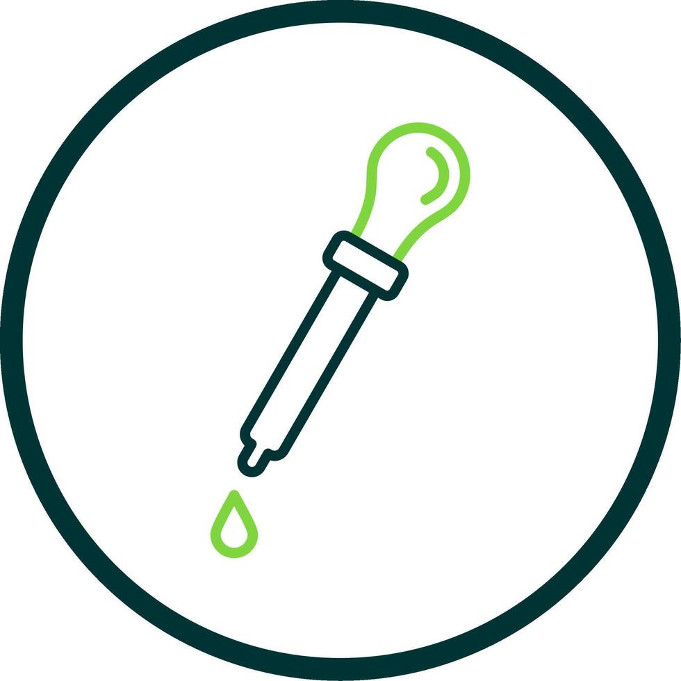 Dropper Line Circle Icon Design vector
