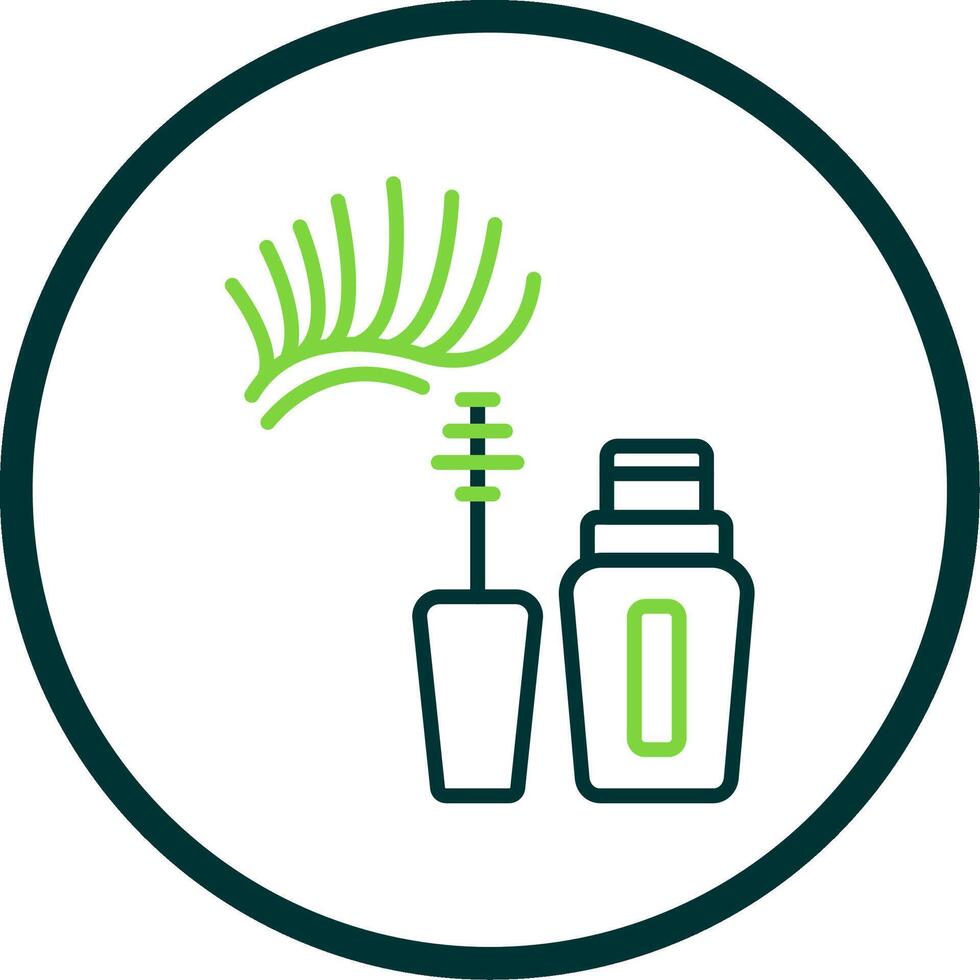 Eyelashes Line Circle Icon Design vector